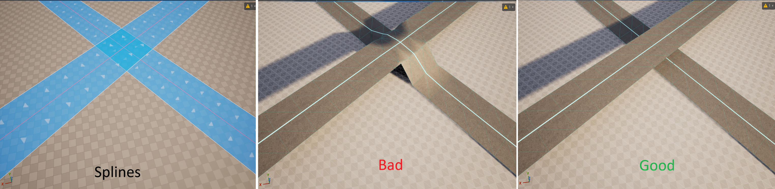 Multi-level junction — split is correct; one group is wrong