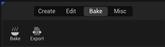 The Bake category tiles in the Meta Road mode panel