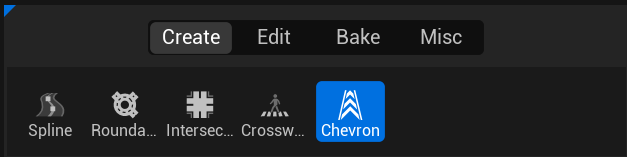 Chevron Marking tool active in the Create palette
