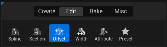 Offset sub-mode active in the Meta Road palette