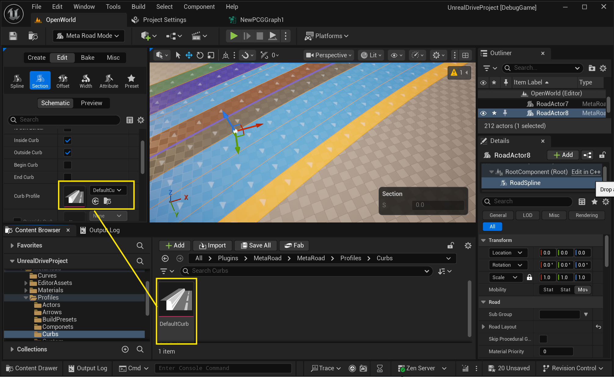 A Curb Profile asset