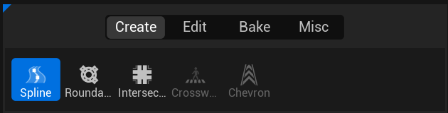 The Spline tool active in the Create palette
